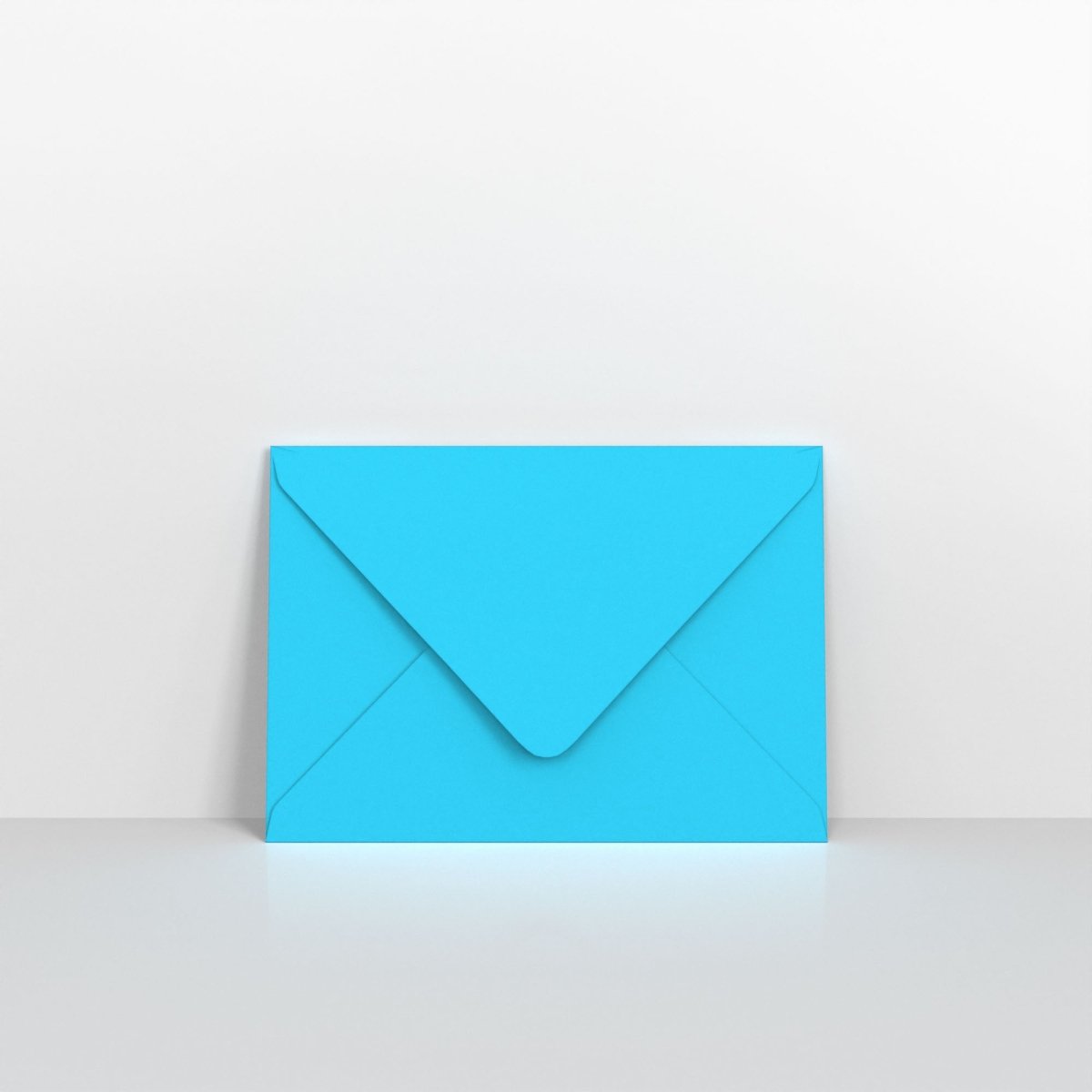 Mid Blue Coloured Gummed V Flap Envelopes - C6 - 114 x 162mm