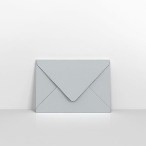 GCC6PGY - Pale Grey Coloured Gummed V Flap Envelopes - Greeting Card Envelopes