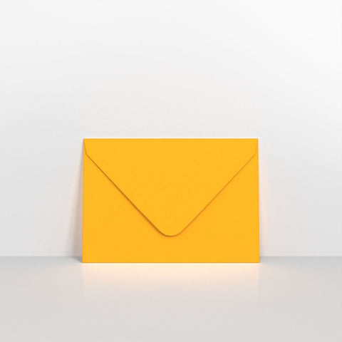 GCC7DY - Dark Yellow Coloured Gummed V Flap Envelopes - Greeting Card Envelopes