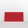GCDLDR - Dark Red Coloured Gummed V Flap Envelopes - Greeting Card Envelopes