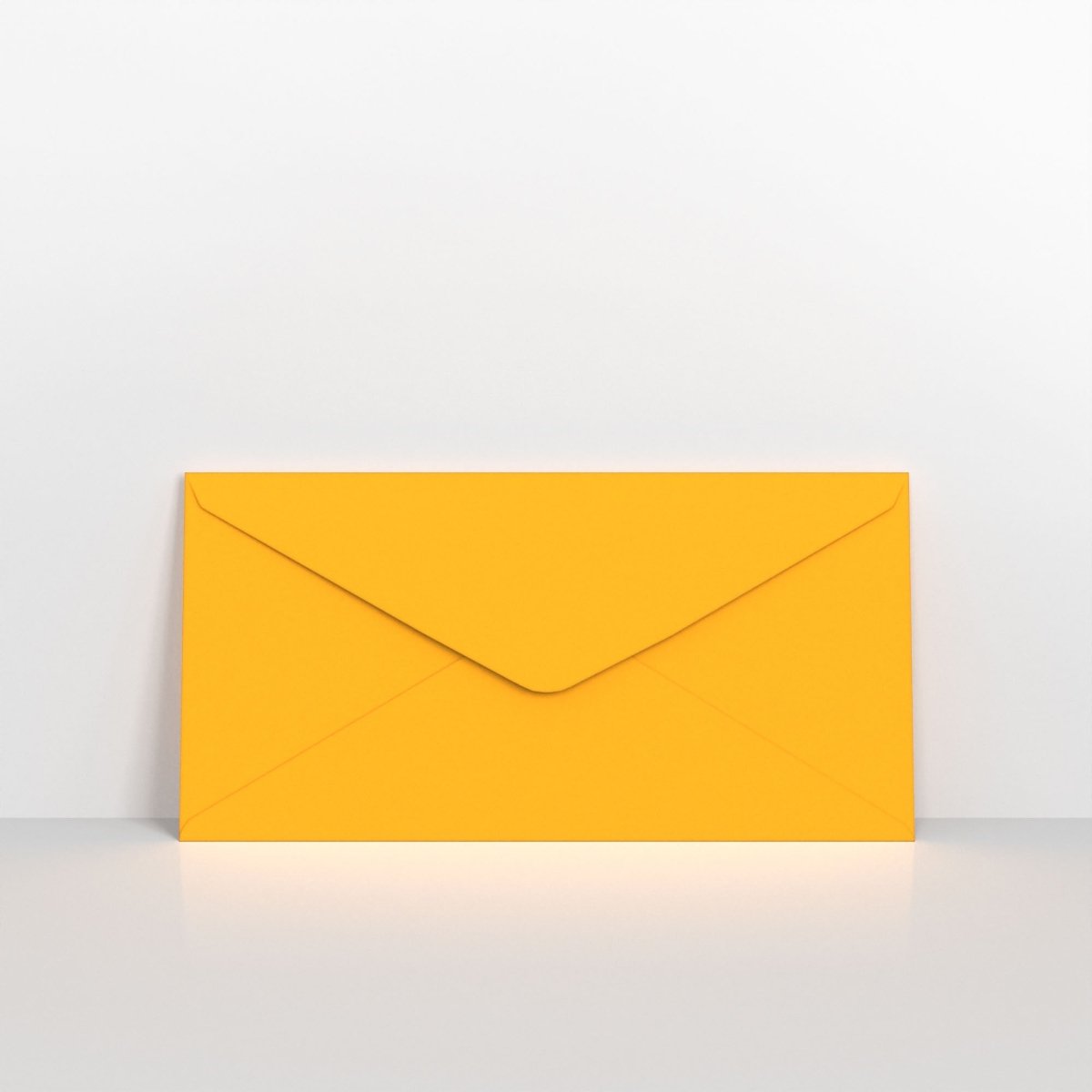 Dark Yellow Coloured Gummed V Flap Envelopes - DL - 110 x 220mm