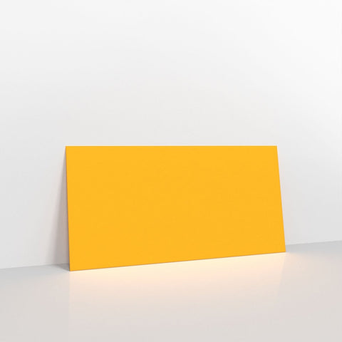 GCDLDY - Dark Yellow Coloured Gummed V Flap Envelopes - Greeting Card Envelopes