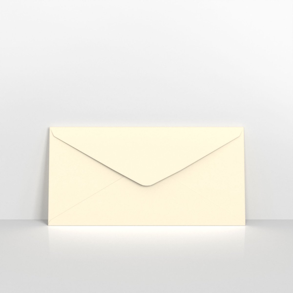Ivory Coloured Gummed V Flap Envelopes - DL - 110 x 220mm