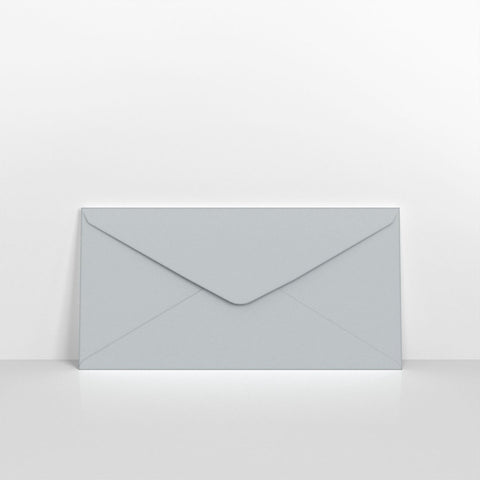 GCDLPGY - Pale Grey Coloured Gummed V Flap Envelopes - Greeting Card Envelopes