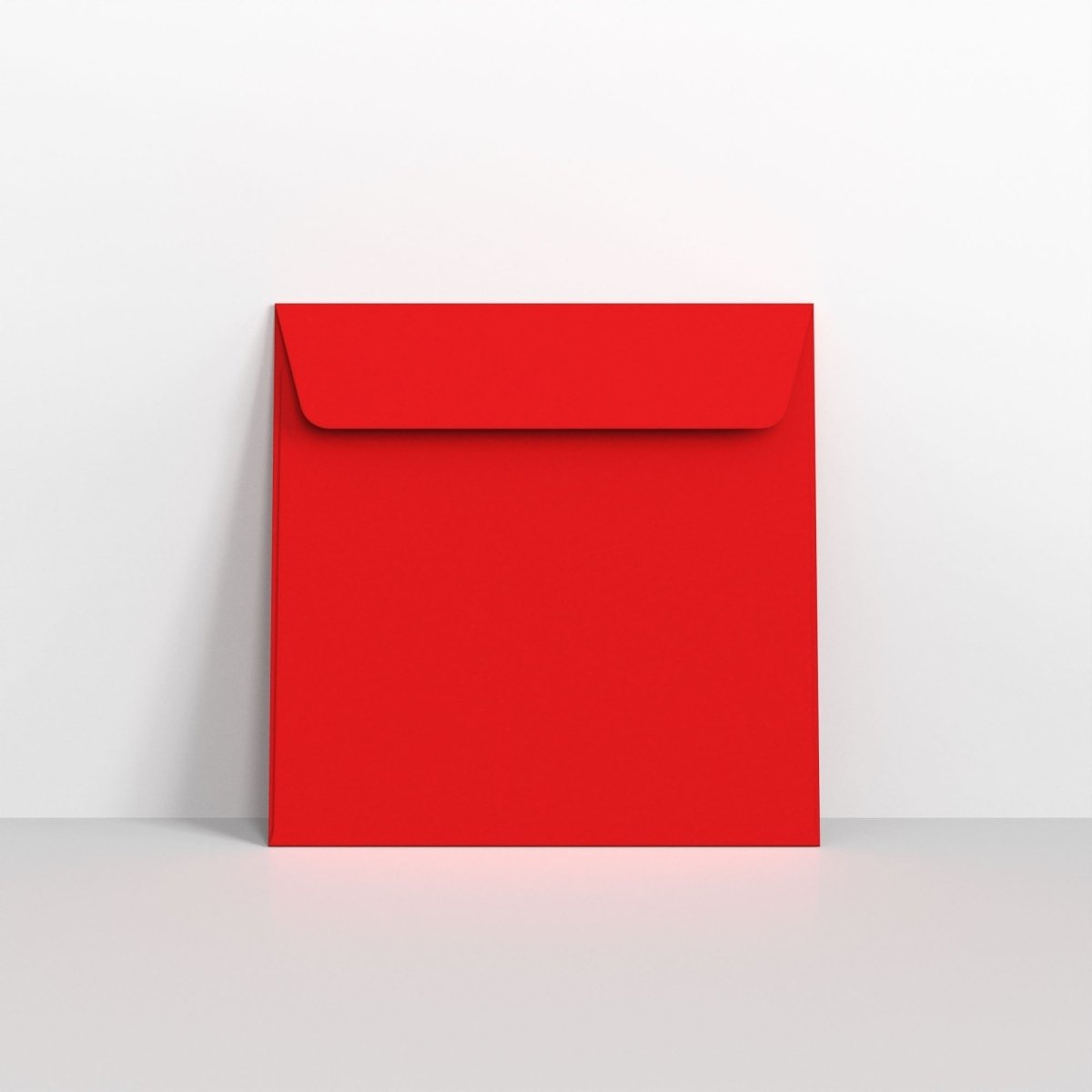 Bright Red Coloured Peel and Seal Envelopes - Square - 155 x 155mm