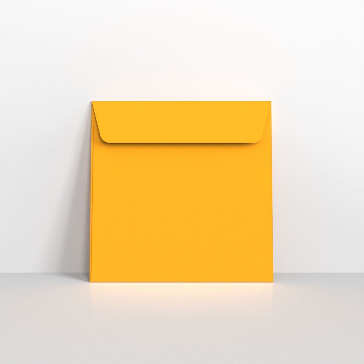Dark Yellow Coloured Peel and Seal Envelopes - Without Window Square - 155 x 155mm