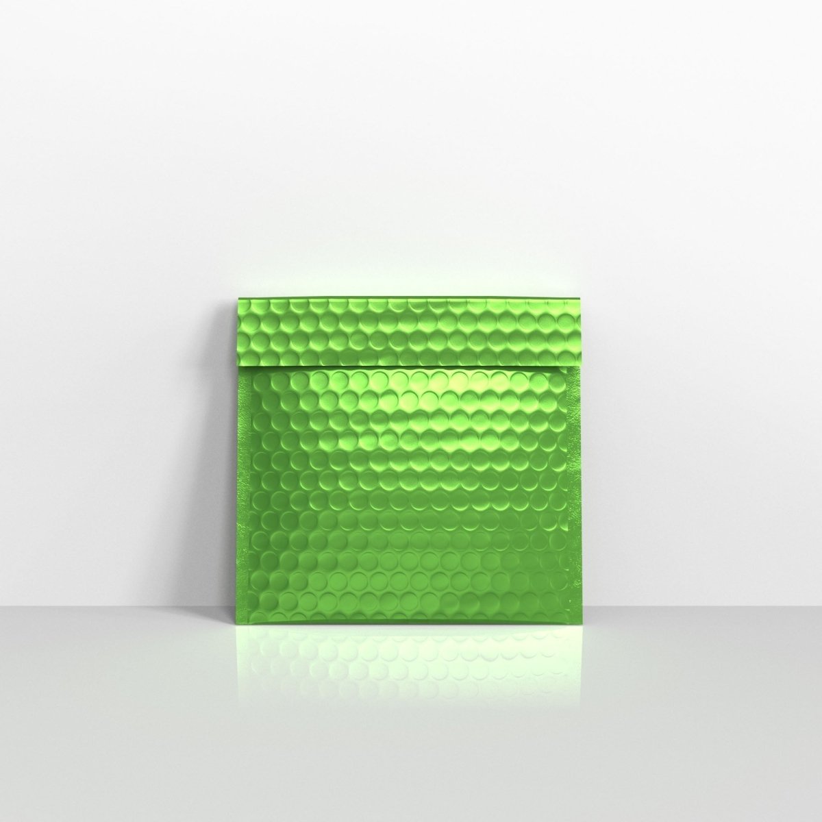 Green Metallic Finish Bubble Bag Mailers - Square - 165 x 165mm