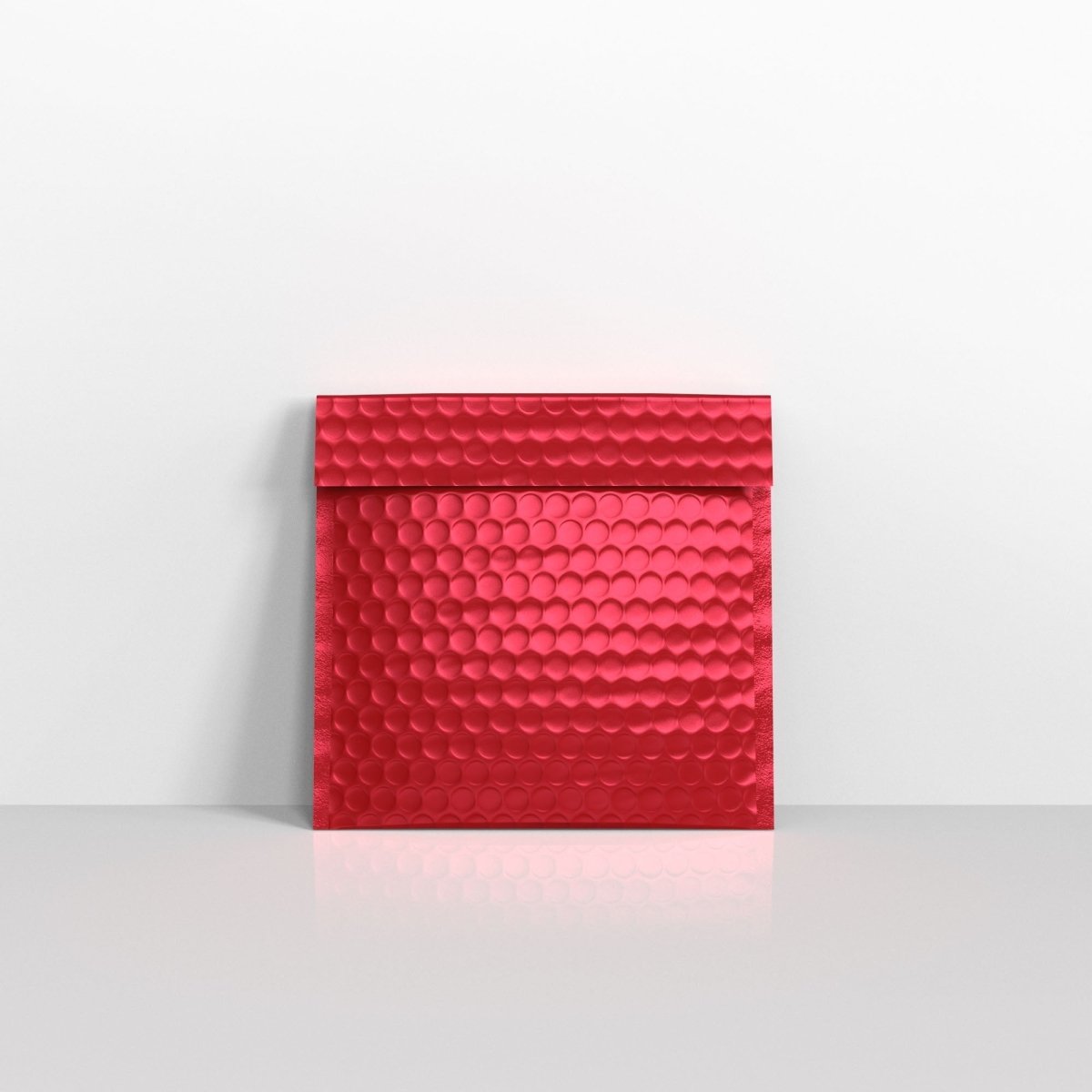 Red Metallic Finish Bubble Bag Mailers - Square - 165 x 165mm