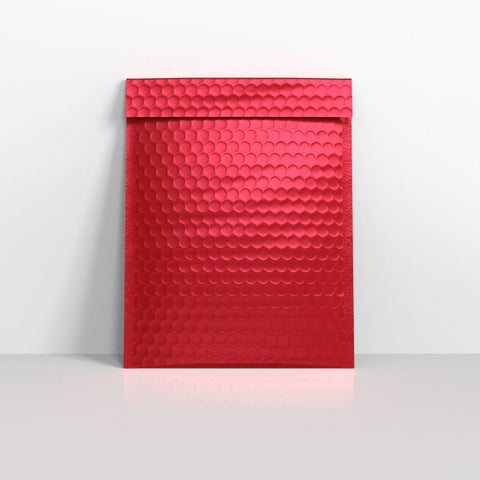 MB250R - Red Metallic Finish Bubble Bag Mailers - Metallic Finish Bubble Bag Mailers