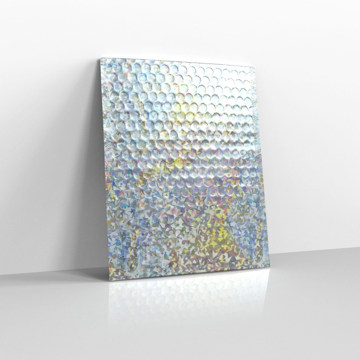 Silver Holographic Metallic Finish Bubble Bag Mailers - C5+ - 250 x 180mm