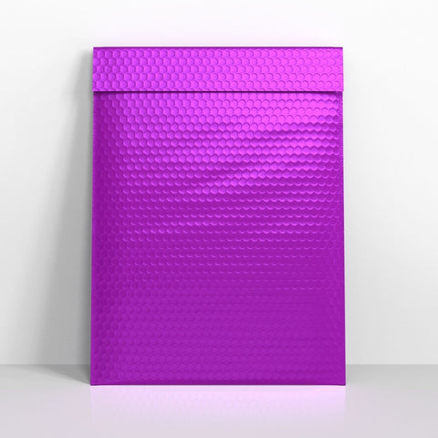 MB450P - Purple Metallic Finish Bubble Bag Mailers - Metallic Finish Bubble Bag Mailers