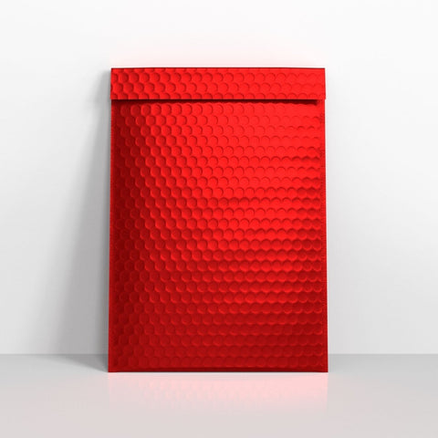 MM324R - Red Matt Finish Bubble Bag Mailers - Matt Finish Bubble Bag Mailers