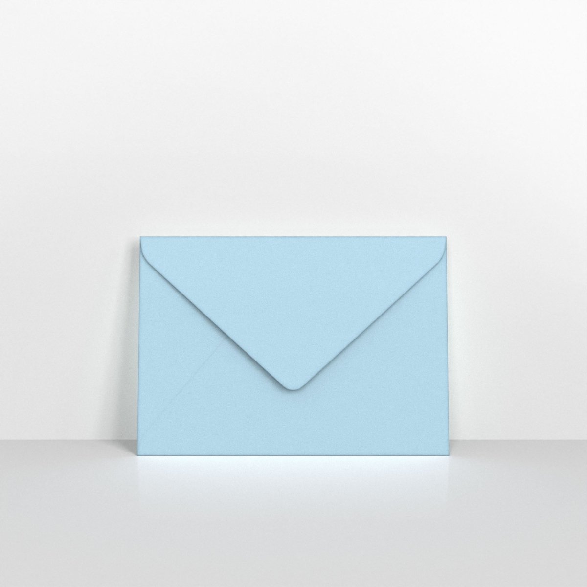Pale Blue Coloured Gummed Greeting Card V Flap Envelopes - 125 x 175mm