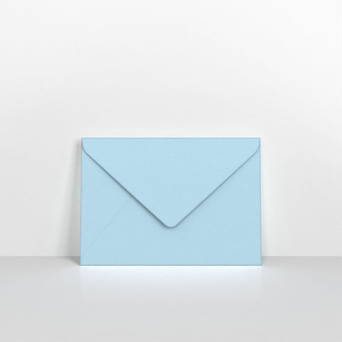 P15125 - Pale Blue Coloured Gummed Greeting Card V Flap Envelopes - Greeting Card Envelopes