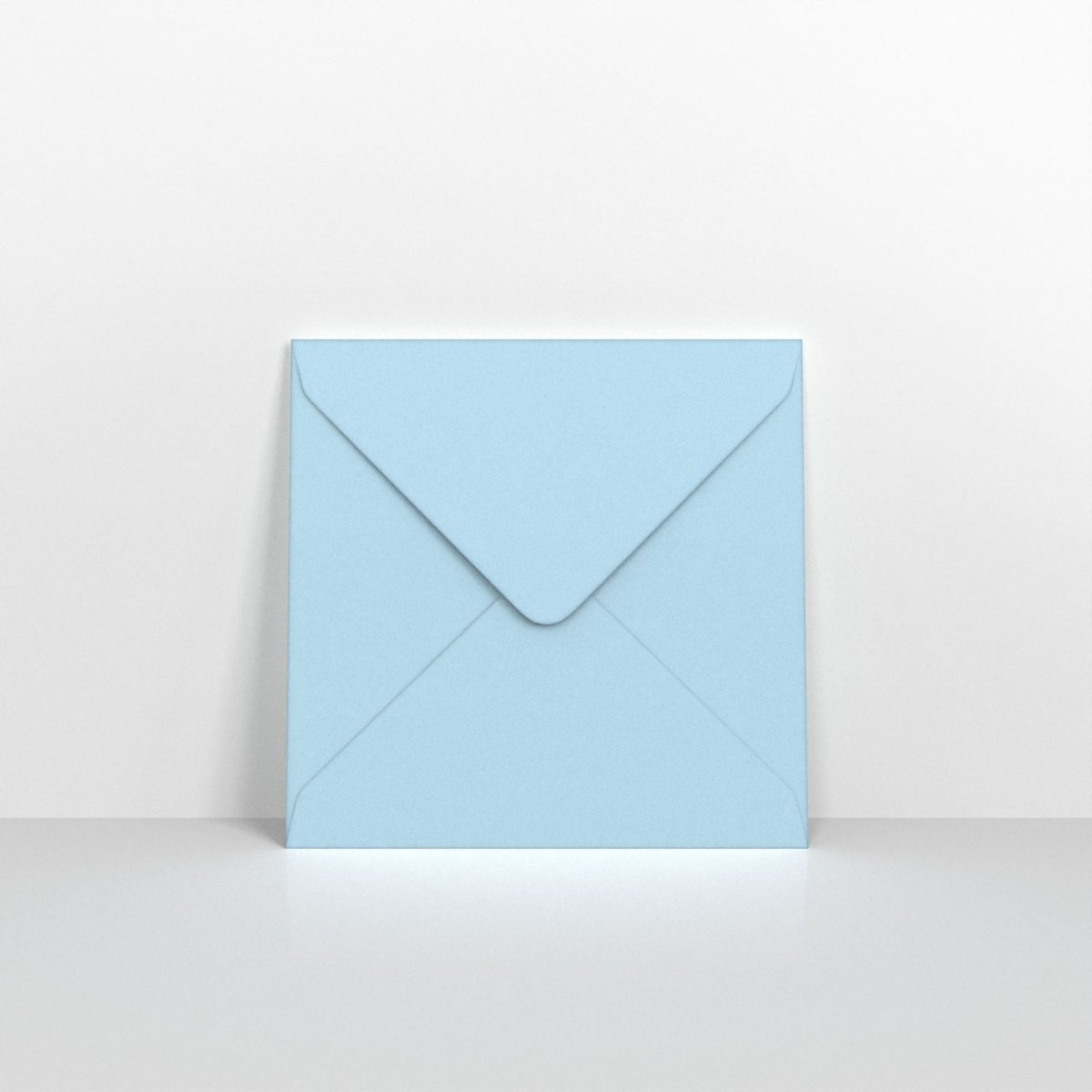 Pale Blue Coloured Gummed Greeting Card V Flap Envelopes - Square - 130 x 130mm