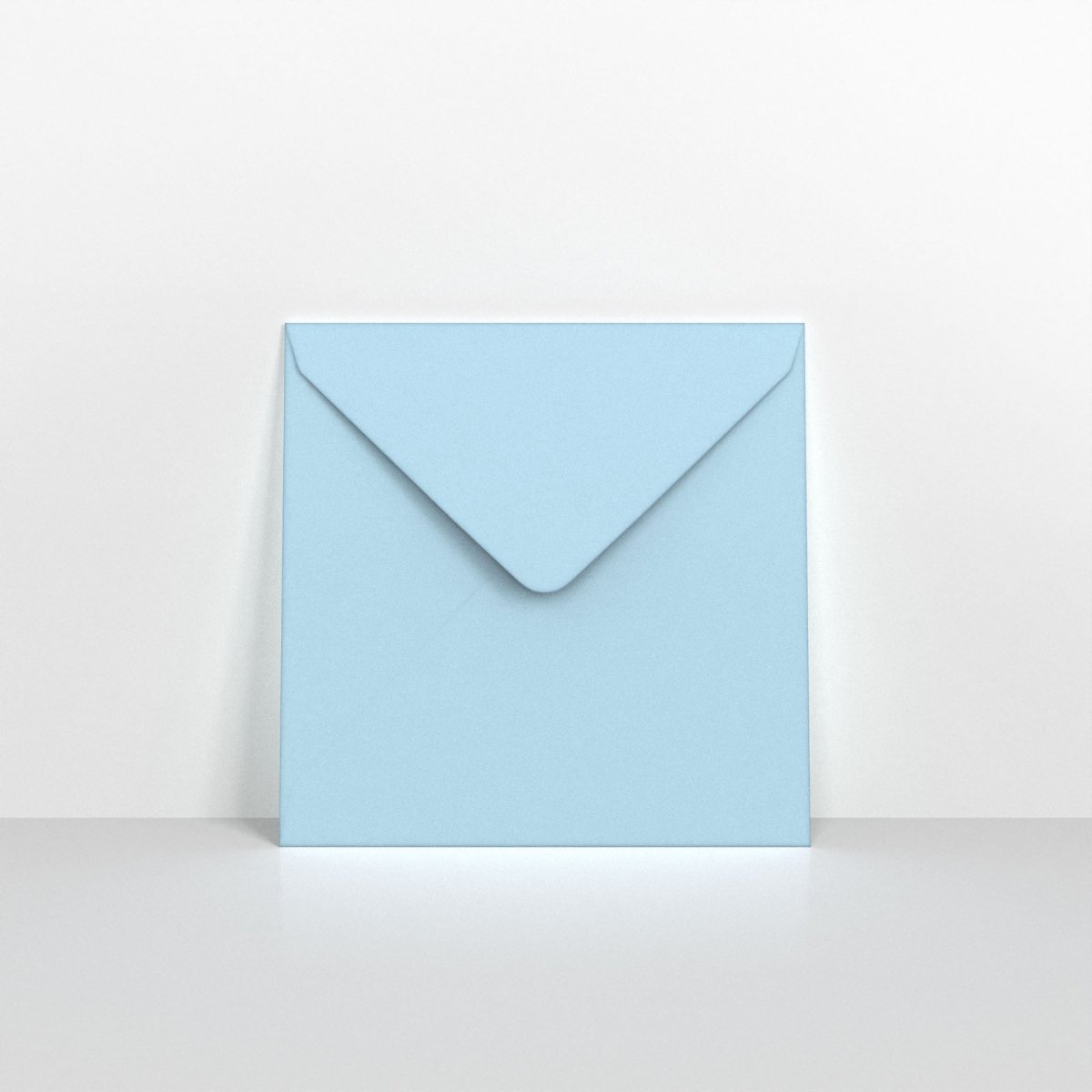 Pale Blue Coloured Gummed Greeting Card V Flap Envelopes - Square - 140 x 140mm