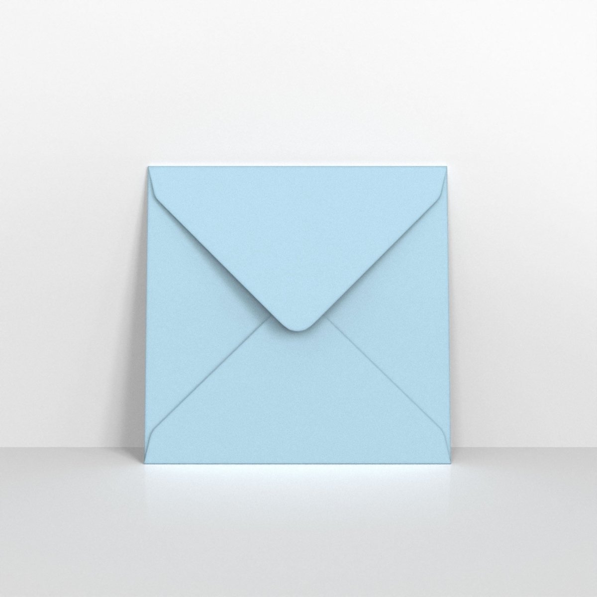 Pale Blue Coloured Gummed Greeting Card V Flap Envelopes - Square - 155 x 155mm