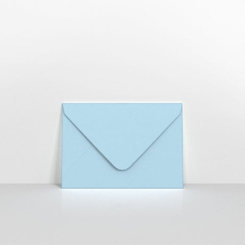 P1582 - Pale Blue Coloured Gummed Greeting Card V Flap Envelopes - Greeting Card Envelopes