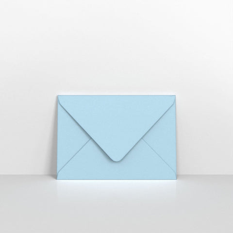 P15C6 - Pale Blue Coloured Gummed Greeting Card V Flap Envelopes - Greeting Card Envelopes