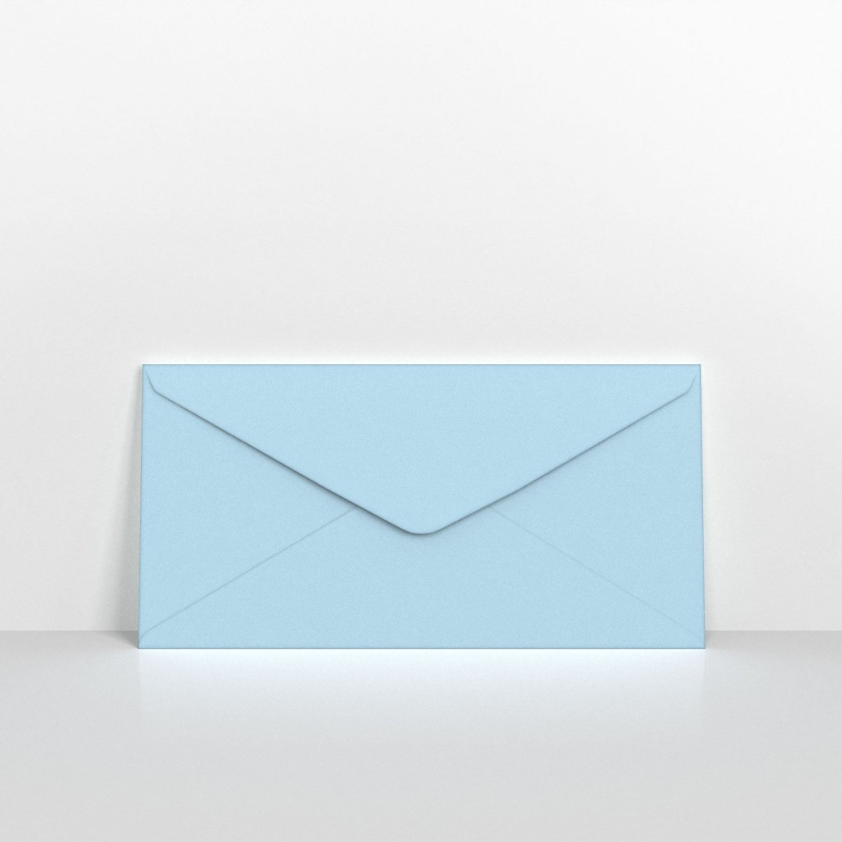 Pale Blue Coloured Gummed Greeting Card V Flap Envelopes - DL - 110 x 220mm
