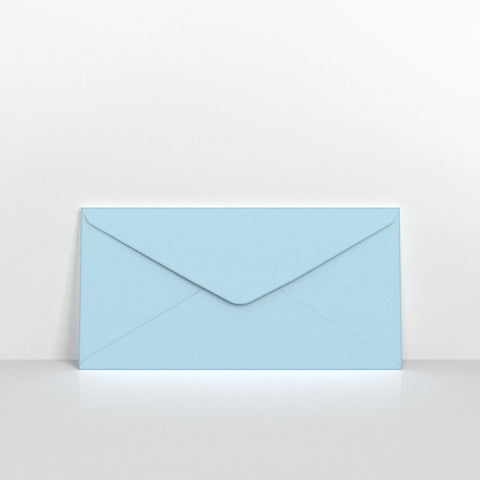P15DL - Pale Blue Coloured Gummed Greeting Card V Flap Envelopes - Greeting Card Envelopes
