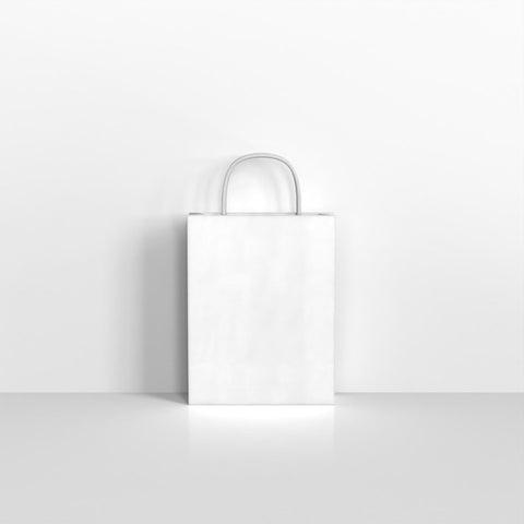 PCBAGW2 - White Paper Twist Carrier Bags - Carrier Bags