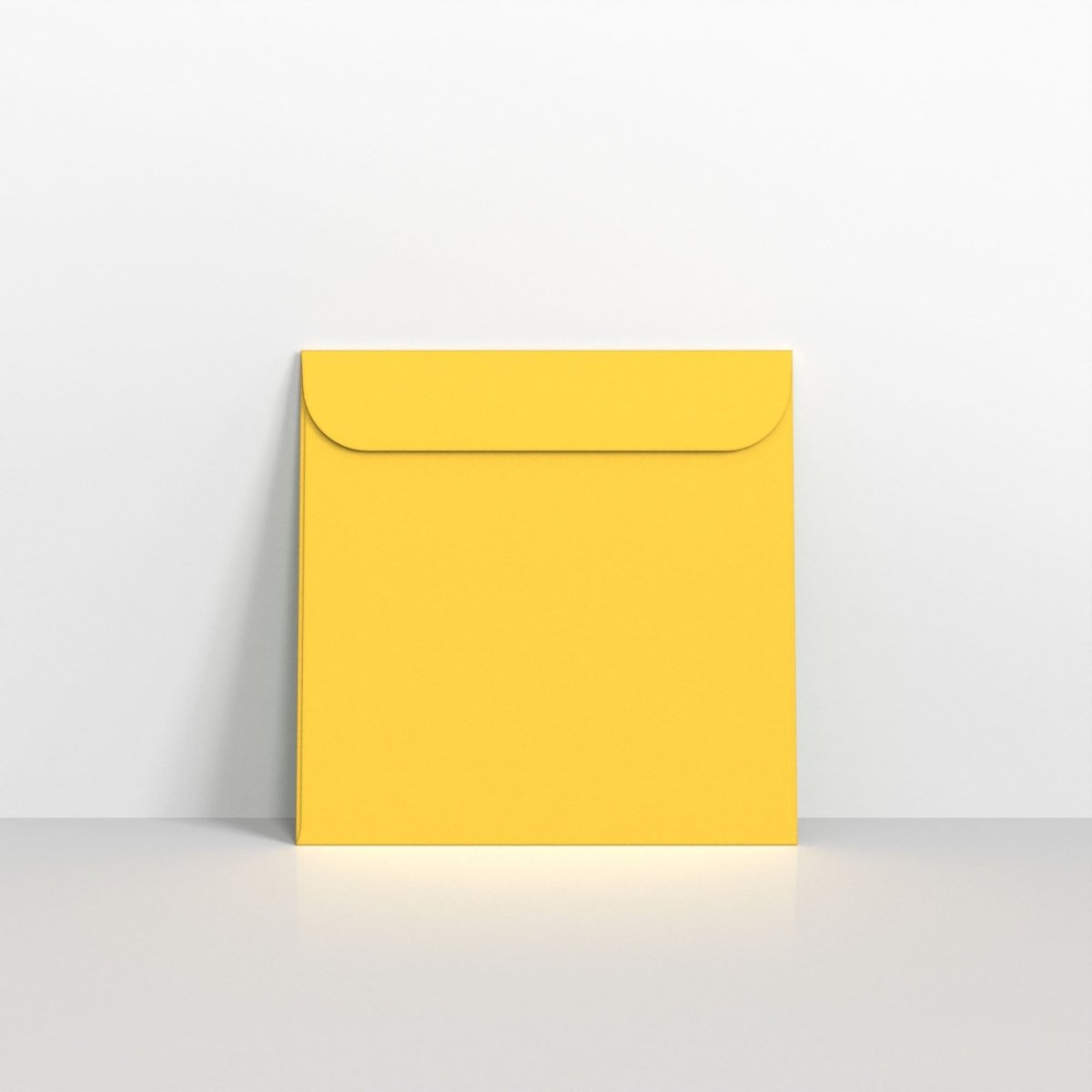 Yellow Coloured Peel and Seal Envelopes - Without Window Square - 126 x 126mm