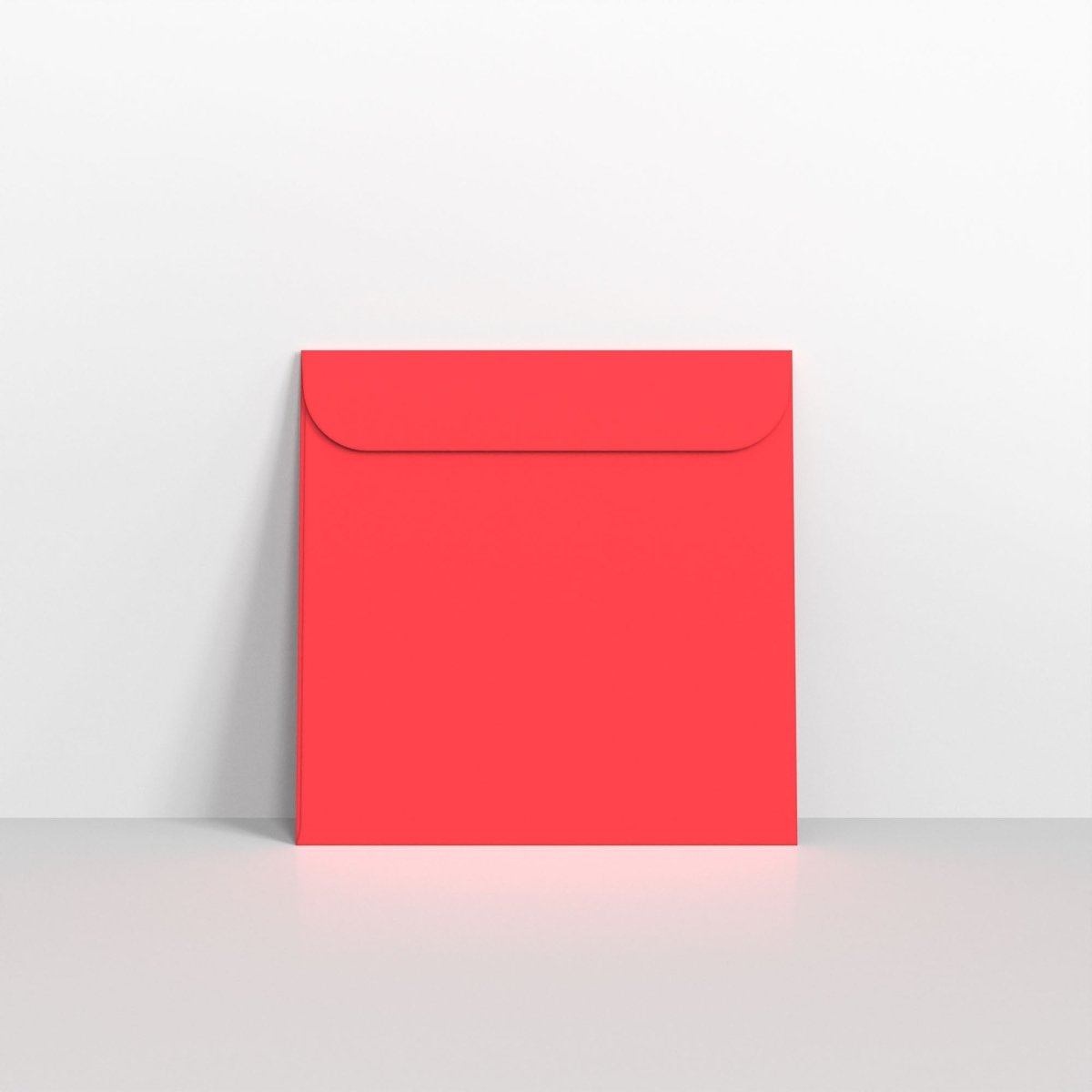 Red Coloured Peel and Seal Envelopes - Without Window Square - 126 x 126mm