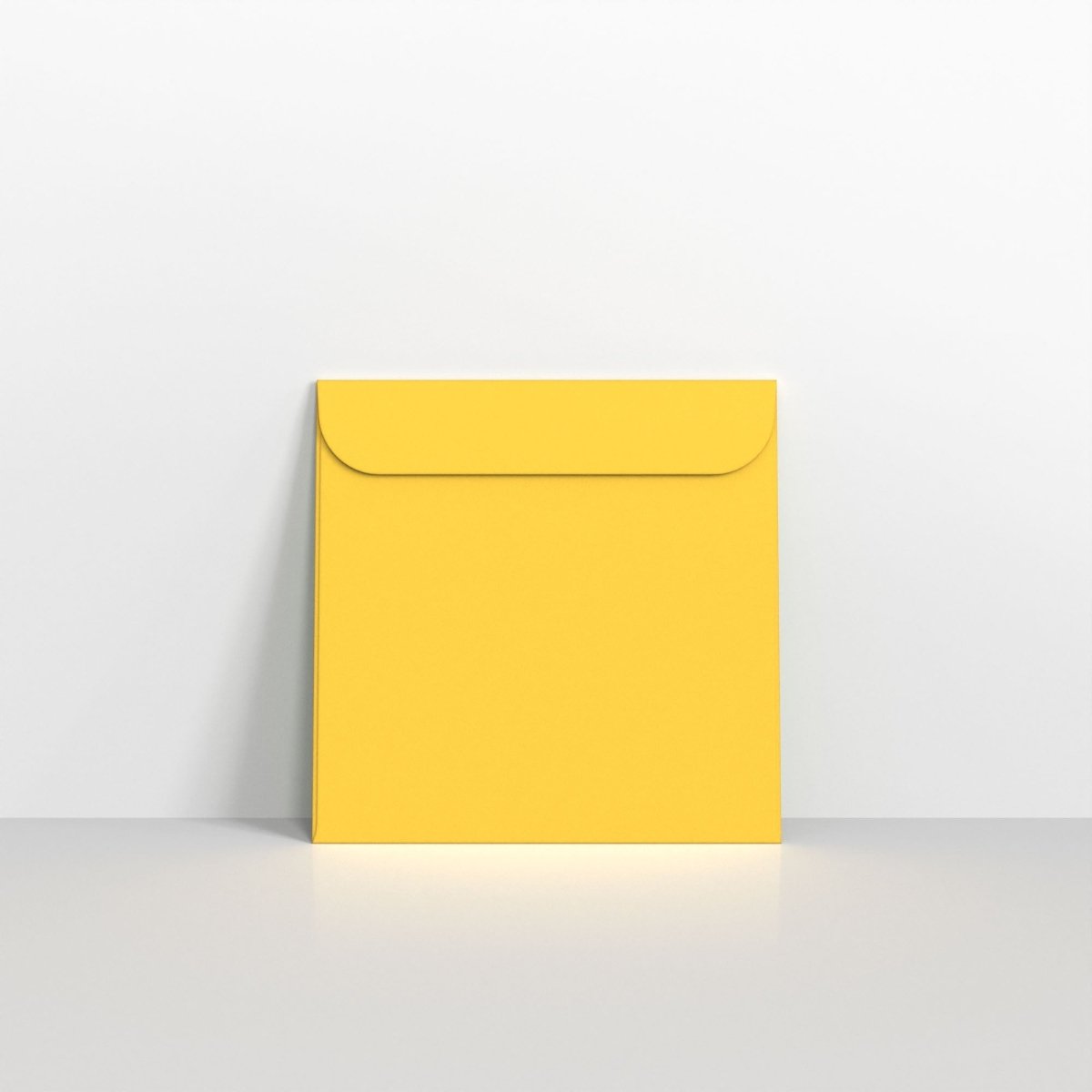 Yellow Coloured Peel and Seal Envelopes - Without Window Square - 85 x 85mm