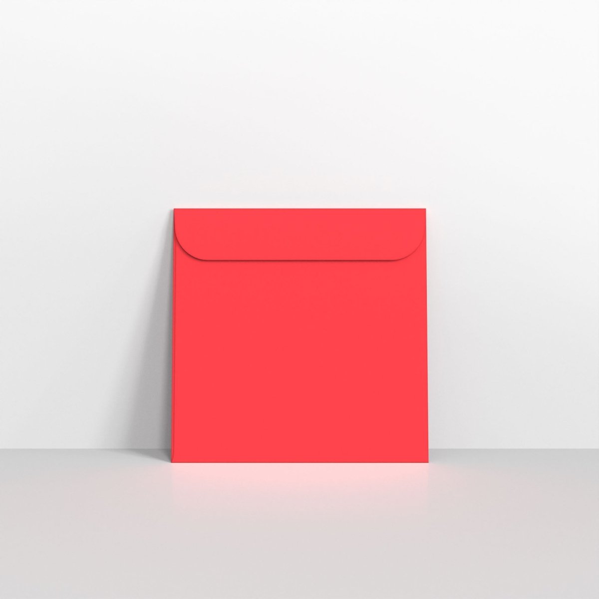 Red Coloured Peel and Seal Envelopes - Without Window Square - 85 x 85mm