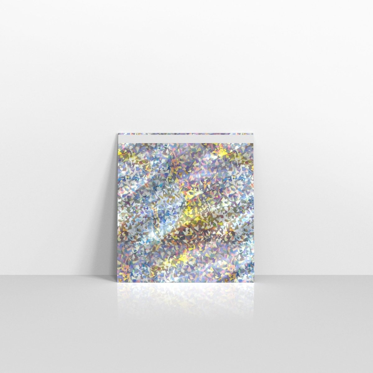 Silver Holographic Metallic Finish Foil Envelopes - Square - 165 x 165mm