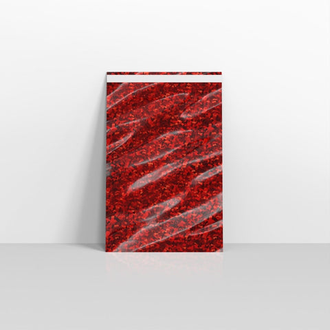 SN4RH - 031 - Holographic Red Metallic Finish Foil Envelopes - Metallic Foil Envelopes