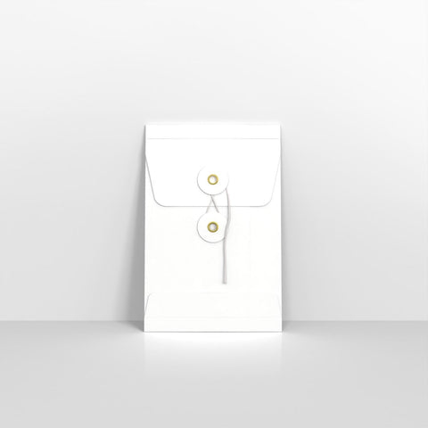SW162W - G - White String & Washer Gusset Envelopes - String and Washer Envelopes