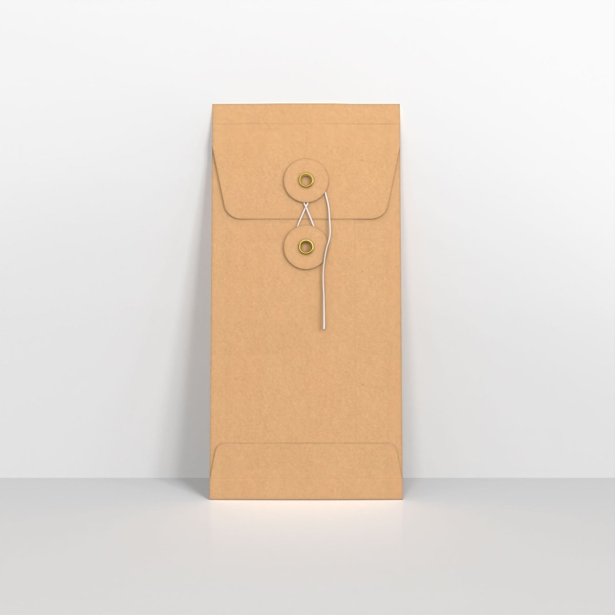 Manila String & Washer Gusset Envelopes - No DL - 220 x 110 x 25mm