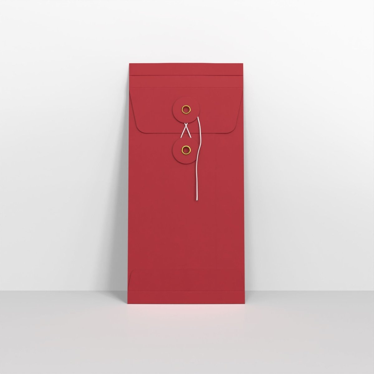 Red String & Washer Gusset Envelopes - DL - 220 x 110 x 25mm