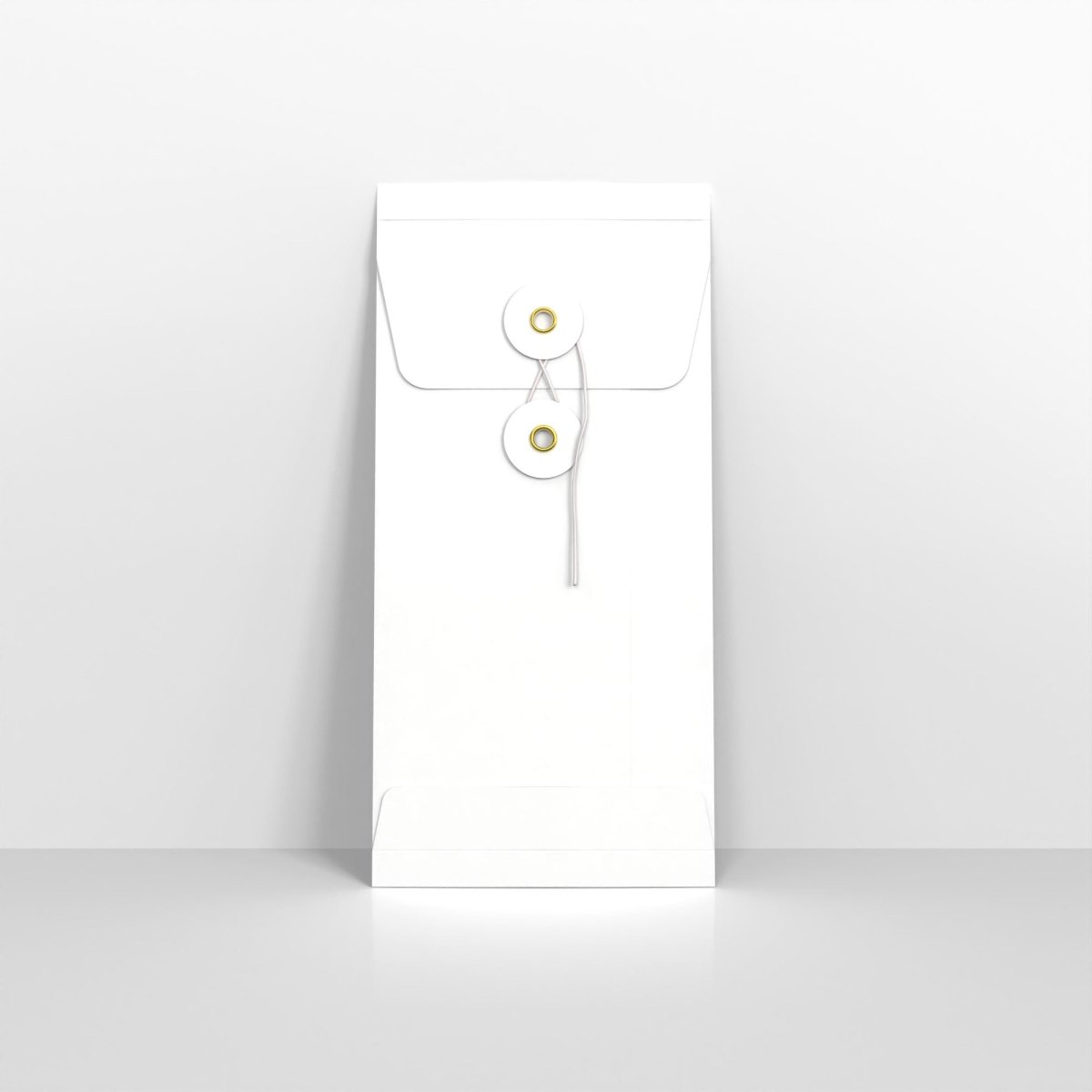 White String & Washer Gusset Envelopes - DL - 220 x 110 x 25mm