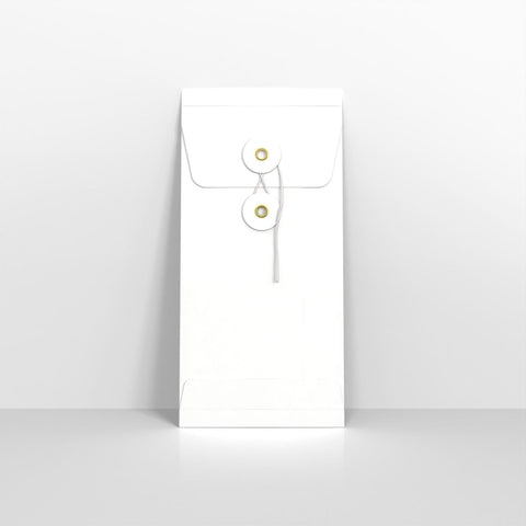 SW220W - G - White String & Washer Gusset Envelopes - String and Washer Envelopes