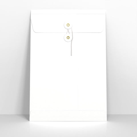 SW324W - G - White String & Washer Gusset Envelopes - String and Washer Envelopes