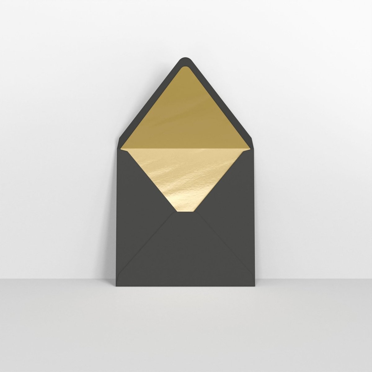 Black & Gold Fancy Foil Lined Envelopes - Square - 160 x 160mm