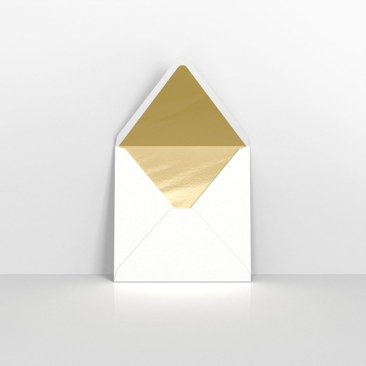 White & Gold Fancy Foil Lined Envelopes - Square - 160 x 160mm