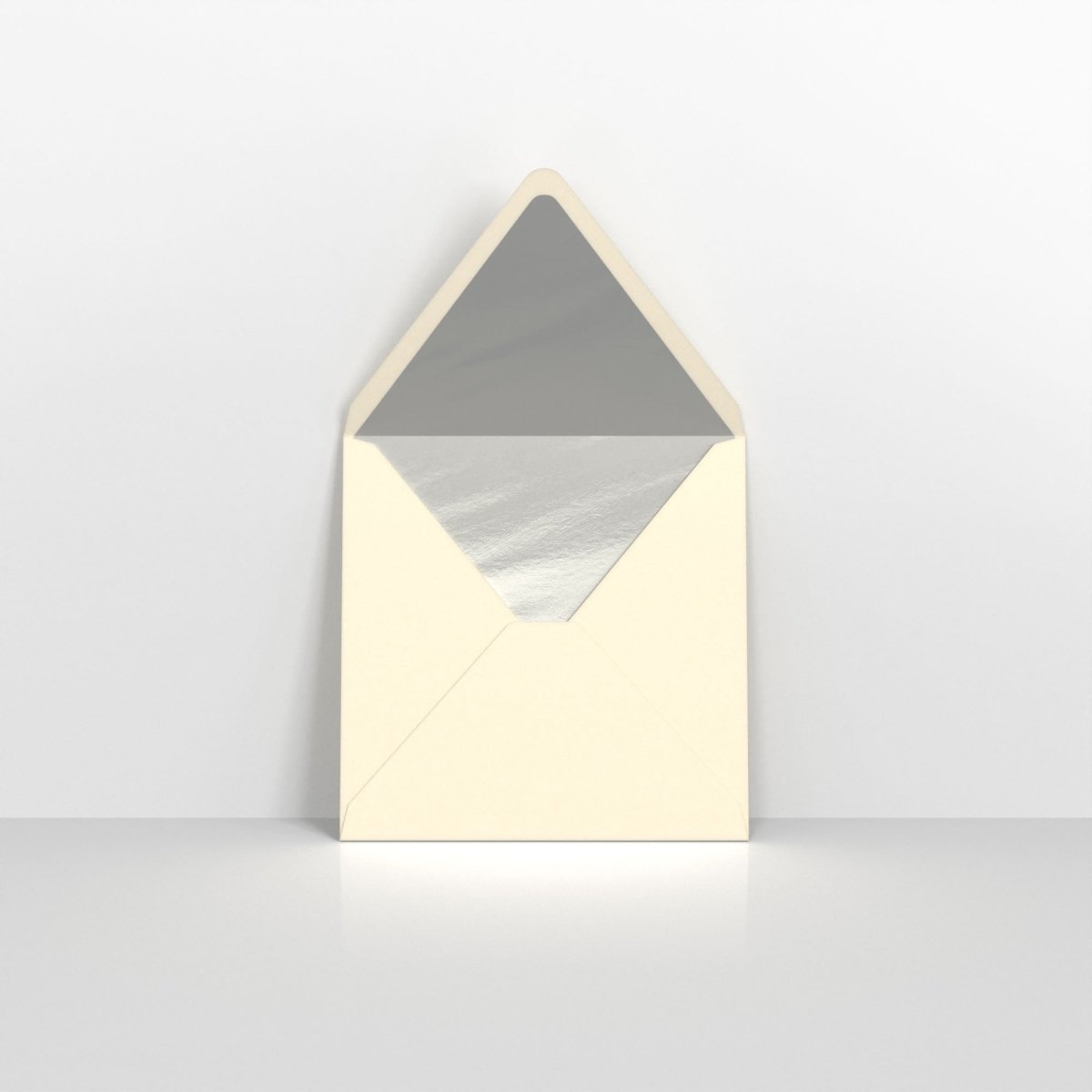 Ivory & Silver Fancy Foil Lined Envelopes - Square - 160 x 160mm