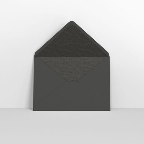 TLC5B - B - Black & Black Fancy Paper Lined Envelopes - Lined Envelopes