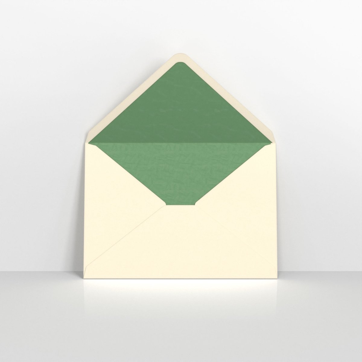 Ivory & Green Fancy Paper Lined Envelopes - C5 - 162 x 229mm
