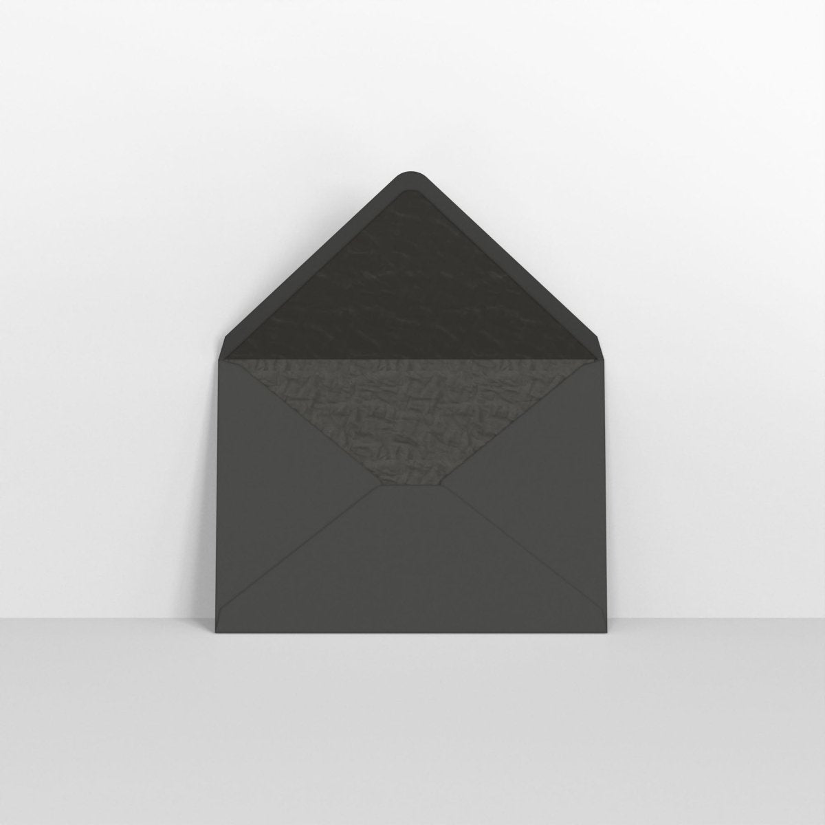 Black & Black Fancy Paper Lined Envelopes - C6 - 114 x 162mm