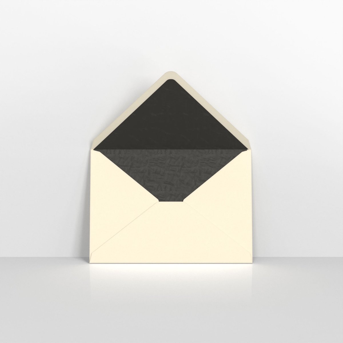 Ivory & Black Fancy Paper Lined Envelopes - C6 - 114 x 162mm