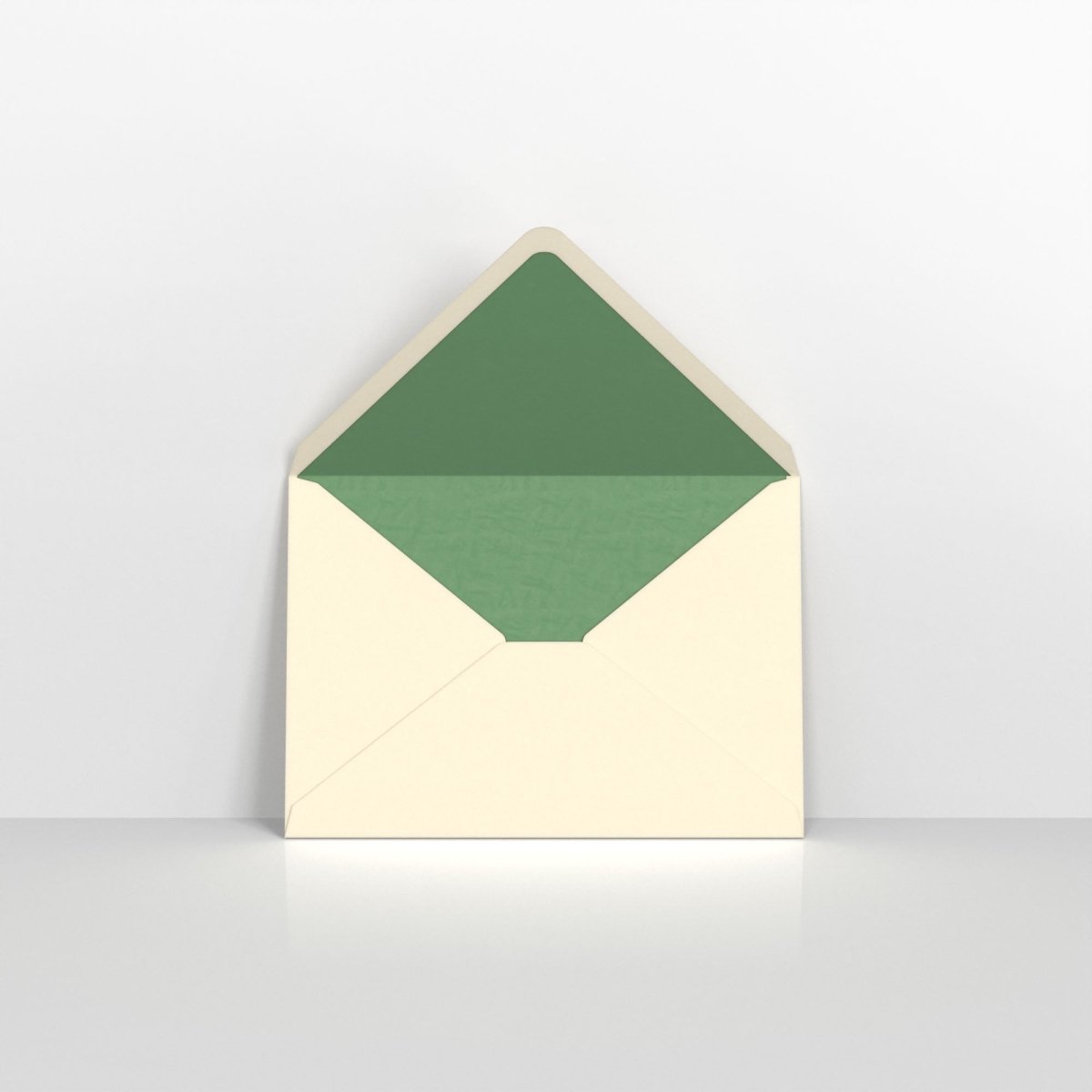 Ivory & Green Fancy Paper Lined Envelopes - C6 - 114 x 162mm