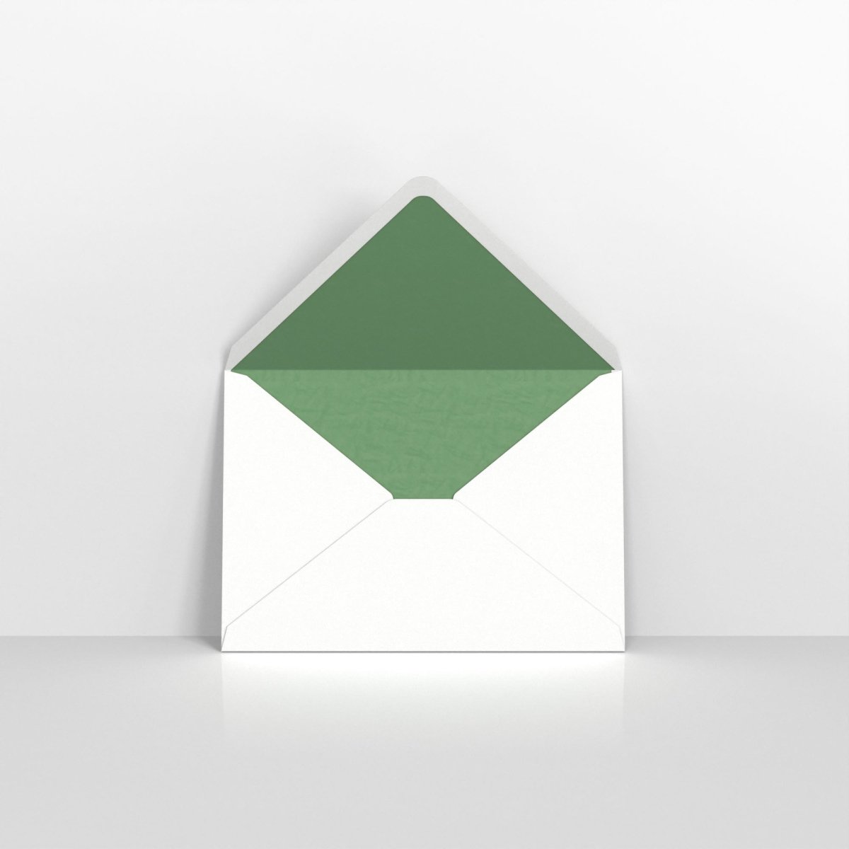 White & Green Fancy Paper Lined Envelopes - C6 - 114 x 162mm