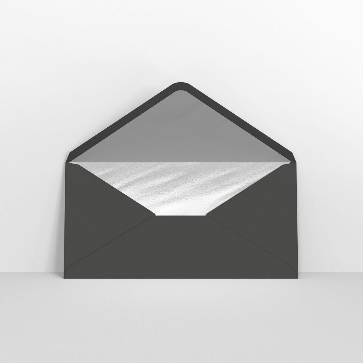 Black & Silver Fancy Foil Lined Envelopes - DL - 110 x 220mm
