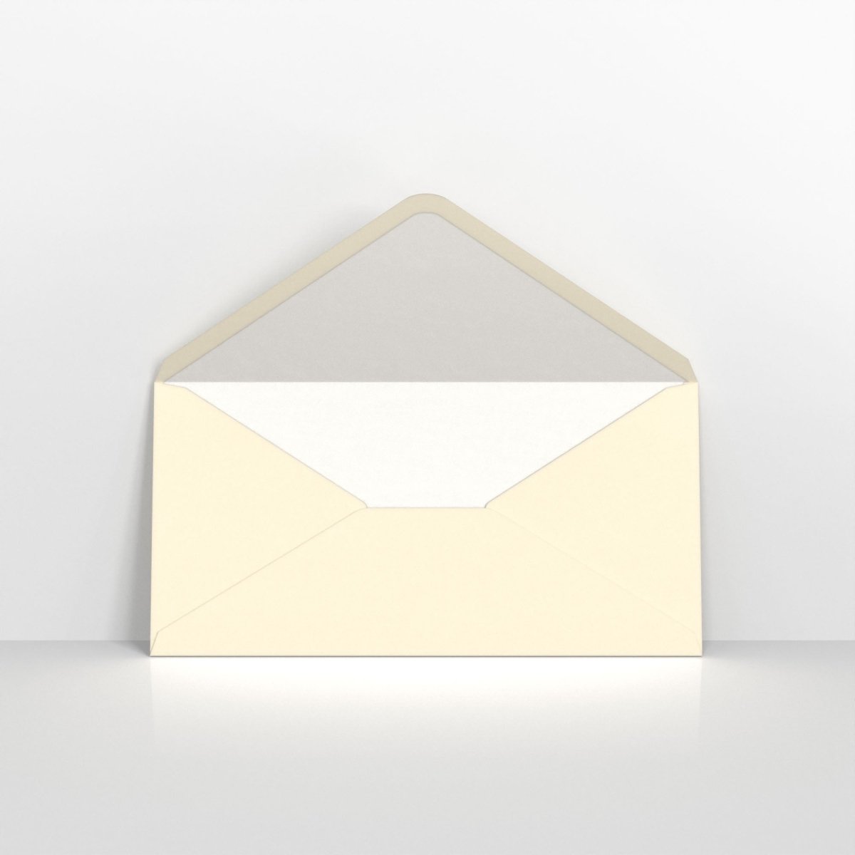 Ivory & White Fancy Paper Lined Envelopes - DL - 110 x 220mm